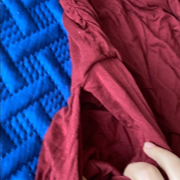 Burgundy strapless romper - Picture 3 of 5